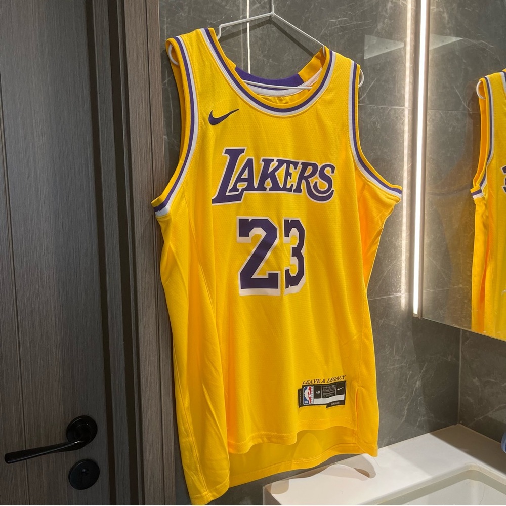 NBA Los Angeles Lakers #23 LeBron James Yellow Swingman Jersey